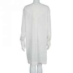 Pre Owned Chloe Off-White Silk High Low Hem Tunic Dress S