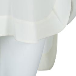 Pre Owned Chloe Off-White Silk High Low Hem Tunic Dress S