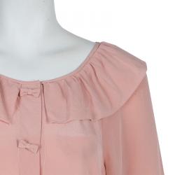 Chloe Blush Pink Silk Top M