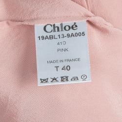Chloe Blush Pink Silk Top M