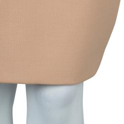 Chloe Cream and Brown Long Sleeve Shift Dress M