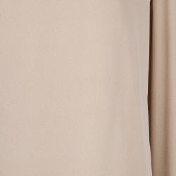 Chloe Beige Embellished Long Sleeve Silk Blouse L
