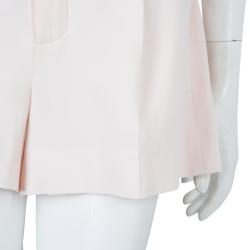 Pre Owned Chloe Powder Pink Multicolor Fringed Waistband Detail Shorts M