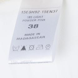 Pre Owned Chloe Powder Pink Multicolor Fringed Waistband Detail Shorts M