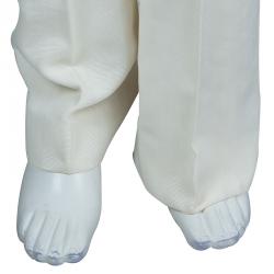 Chloe Cream Textured Cotton Trousers  L