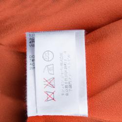 Pre Owned Chloe Tomato Red Pleated Sleeveless Dress S