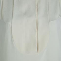 Chloe Cream Silk Long Sleeve Blouse S