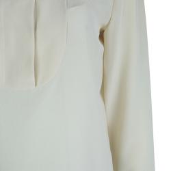 Chloe Cream Silk Long Sleeve Blouse S