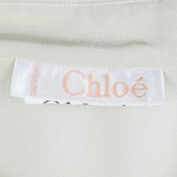 Chloe Cream Silk Long Sleeve Blouse S