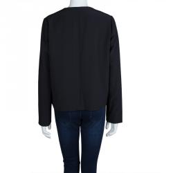 Chloe Navy Blue Sequinned Pocket Detail Blazer L