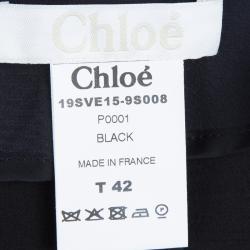 Chloe Navy Blue Sequinned Pocket Detail Blazer L