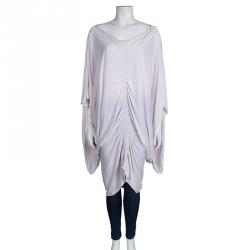 Pre Owned Chloe Pink Jersey Smocking Detail Kaftan Top M