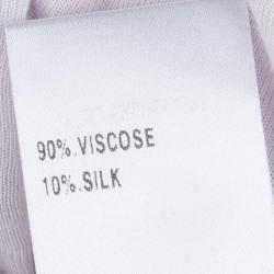 Pre Owned Chloe Pink Jersey Smocking Detail Kaftan Top M