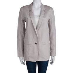 Chloe Beige Notched Collar Tailored Blazer M