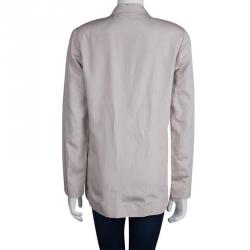 Chloe Beige Notched Collar Tailored Blazer M