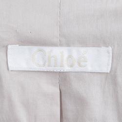 Chloe Beige Notched Collar Tailored Blazer M