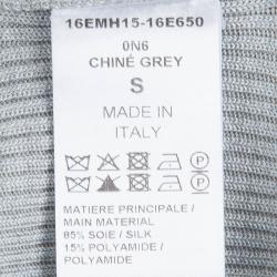 Pre Owned Chloe Grey Rib Knit Sleeveless Tank Top S