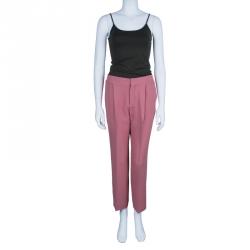 Pre Owned Chloe Pink Cropped Trousers M