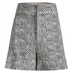 Pre Owned Chloe Monochrome Textured High Waist Shorts M