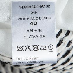 Pre Owned Chloe Monochrome Textured High Waist Shorts M