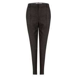 Chloe Brown Wool Straight Fit Trousers M
