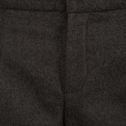 Chloe Brown Wool Straight Fit Trousers M