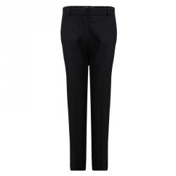 Chloe Black Wool Straight Fit Trousers M