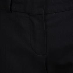 Chloe Black Wool Straight Fit Trousers M
