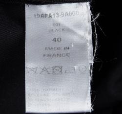 Chloe Black Wool Straight Fit Trousers M