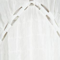 Chloe Cream Sleeveless V-Neck Tie Detail Sheer Dress M
