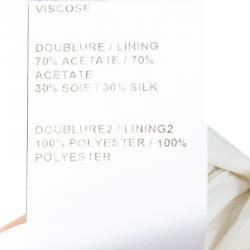 Chloe Cream Sleeveless V-Neck Tie Detail Sheer Dress M