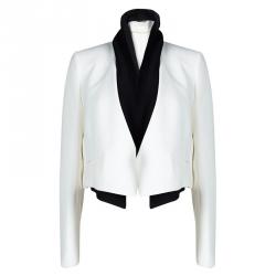 Chloe White Faux Double Layer Blazer M