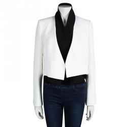 Chloe White Faux Double Layer Blazer M