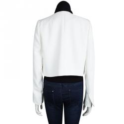 Chloe White Faux Double Layer Blazer M
