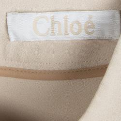 Chloe Cream Textured Front Detail Sleeveless Top S