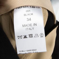 Pre Owned Chloe Black Linen High Waist Culottes S