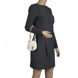 Pre Owned Chloe White Leather Chain Pouch
