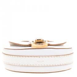 Pre Owned Chloe White Leather Chain Pouch
