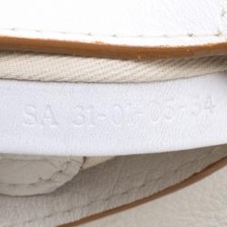 Pre Owned Chloe White Leather Chain Pouch
