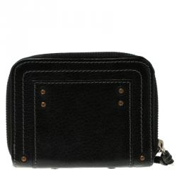 Pre Owned Chloe Black Leather Paddington Small Wallet