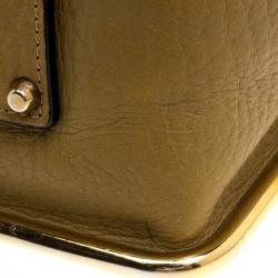 Pre Owned Chloe Mustard Pebbled Leather Medium Sally Flap Shoulder Bag