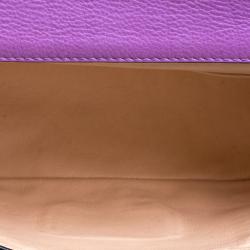 Pre Owned Chloe Lilac Leather Small Elsie Shoulder Bag