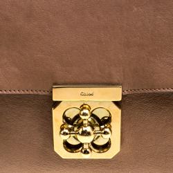 Pre Owned Chloe Brown Leather Large Elsie Shoulder Bag