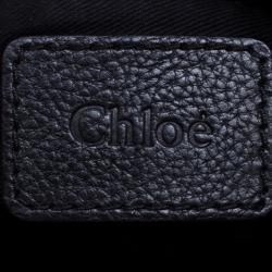 Pre Owned Chloe Black Leather Large Paraty Shoulder Bag