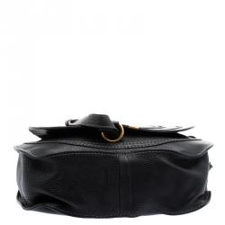 Pre Owned Chloe Black Leather Medium Marcie Hobo