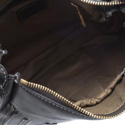 Pre Owned Chloe Black Leather Medium Marcie Hobo