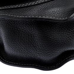 Pre Owned Chloe Black Leather Medium Marcie Hobo