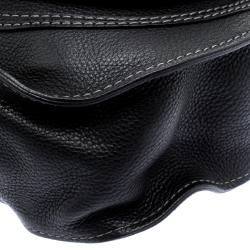 Pre Owned Chloe Black Leather Medium Marcie Hobo