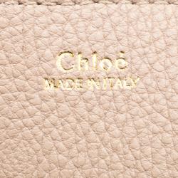 Pre Owned Chloe Beige Leather Small Drew Shoulder Bag