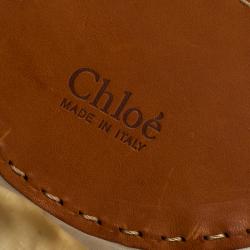 Pre Owned Chloe White/Brown Knotted Leather vintage Bracelet Bag